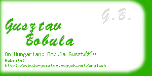 gusztav bobula business card